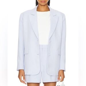 Good American Luxe Suiting Boyfriend Blazer Periwinkle L/XL